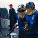 Firefighting drill aboard USS San Jacinto