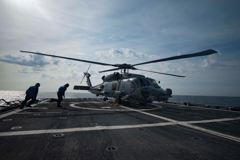 Flight operations aboard USS San Jacinto