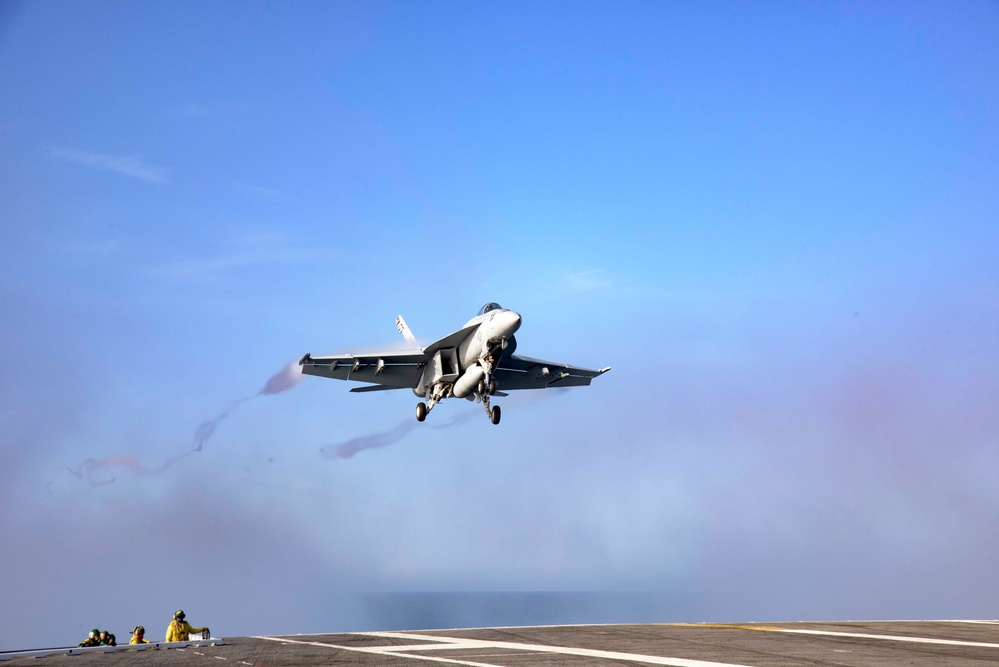 USS Dwight D. Eisenhower flight deck operations