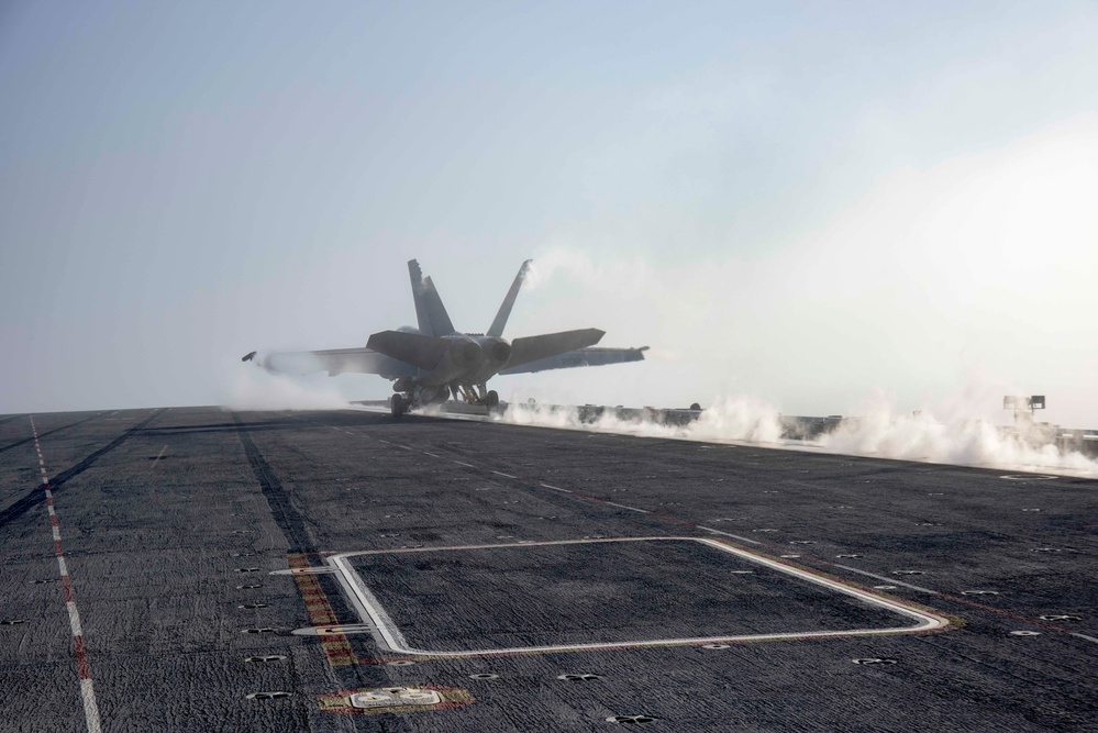 USS Dwight D. Eisenhower flight deck operations