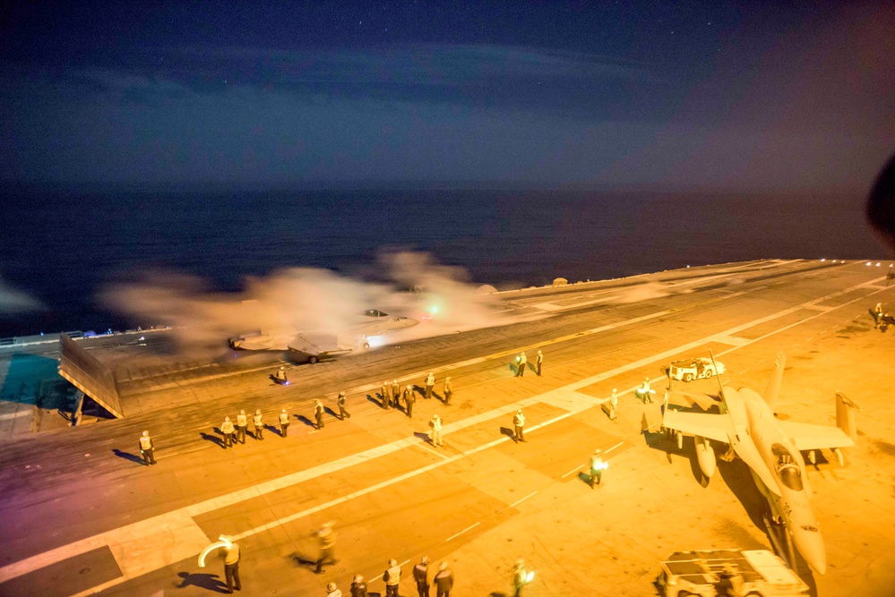 USS Dwight D. Eisenhower flight deck operations