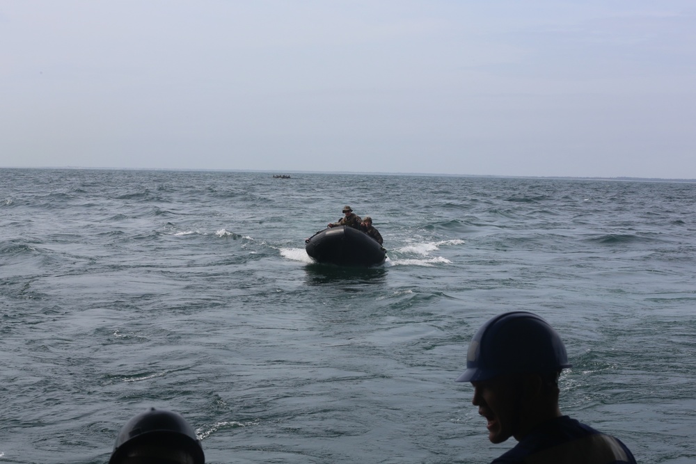 22nd MEU MRF Launches CRRC from USS Wasp