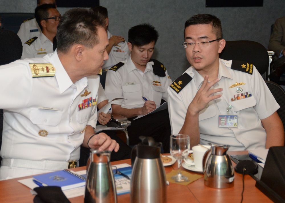 Multilateral talks aboard USS Blue Ridge in Singapore