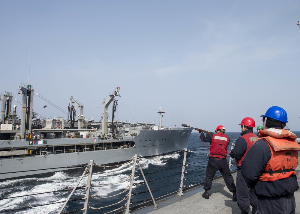 USS William P. Lawrence (DDG 110) replenishment at sea