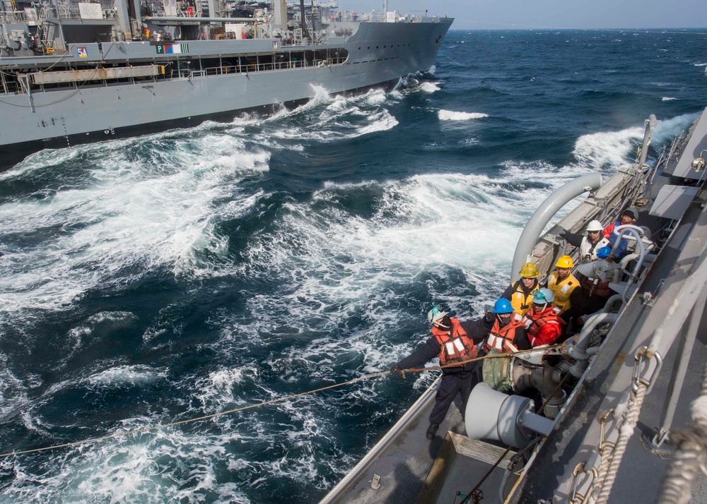 USS William P. Lawrence (DDG 110) replenishment at sea