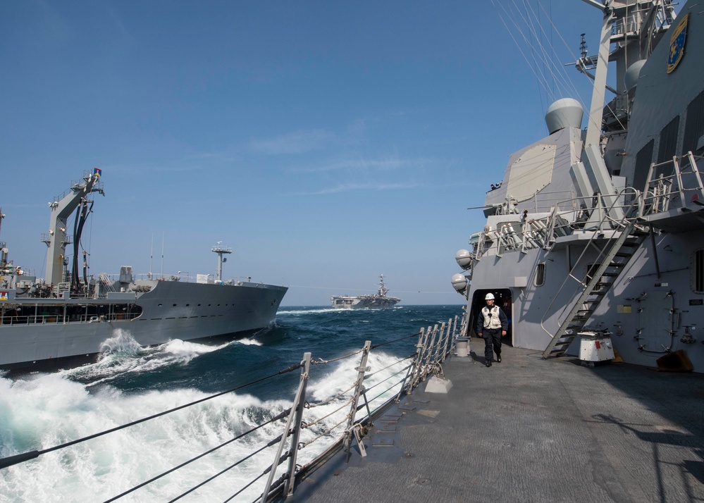 USS William P. Lawrence (DDG 110) replenishment at sea