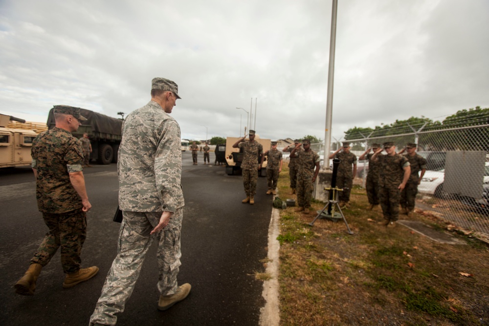 Top leaders from MARFORPAC, DLA visit Marines from 3rd Marine Regiment