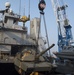M1A1 tank on load to USS Ashland