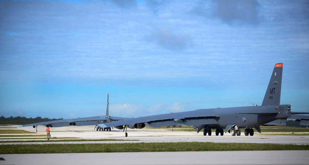 69th EBS takes off from Andersen AFB