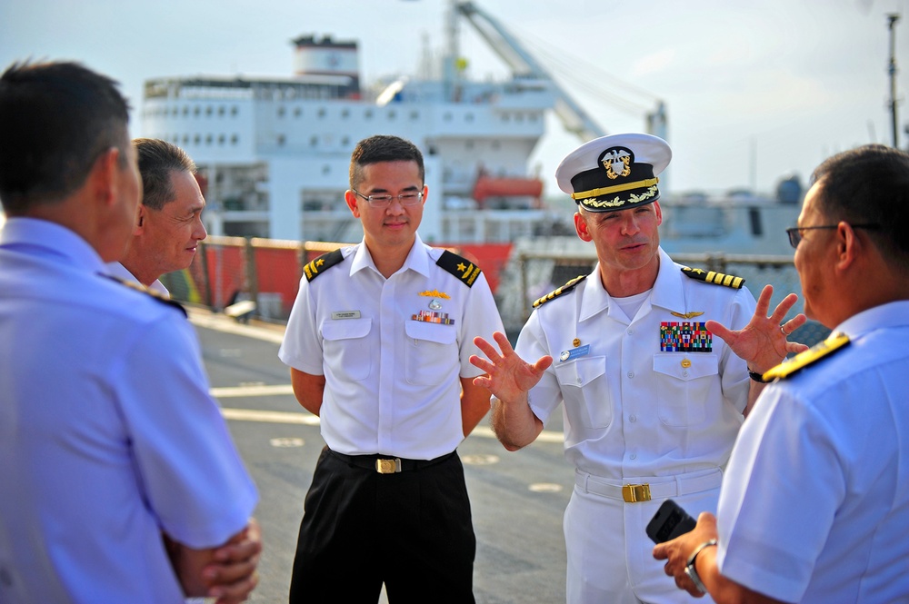 USS Blue Ridge operations in Singapore