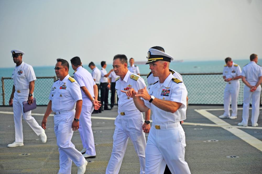 USS Blue Ridge operations in Singapore