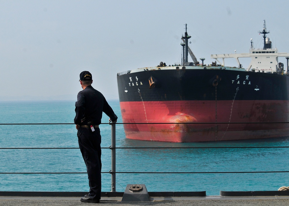 USS Blue Ridge operations in Singapore