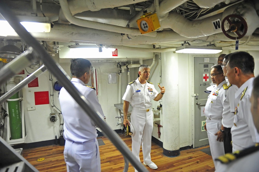 USS Blue Ridge operations in Singapore