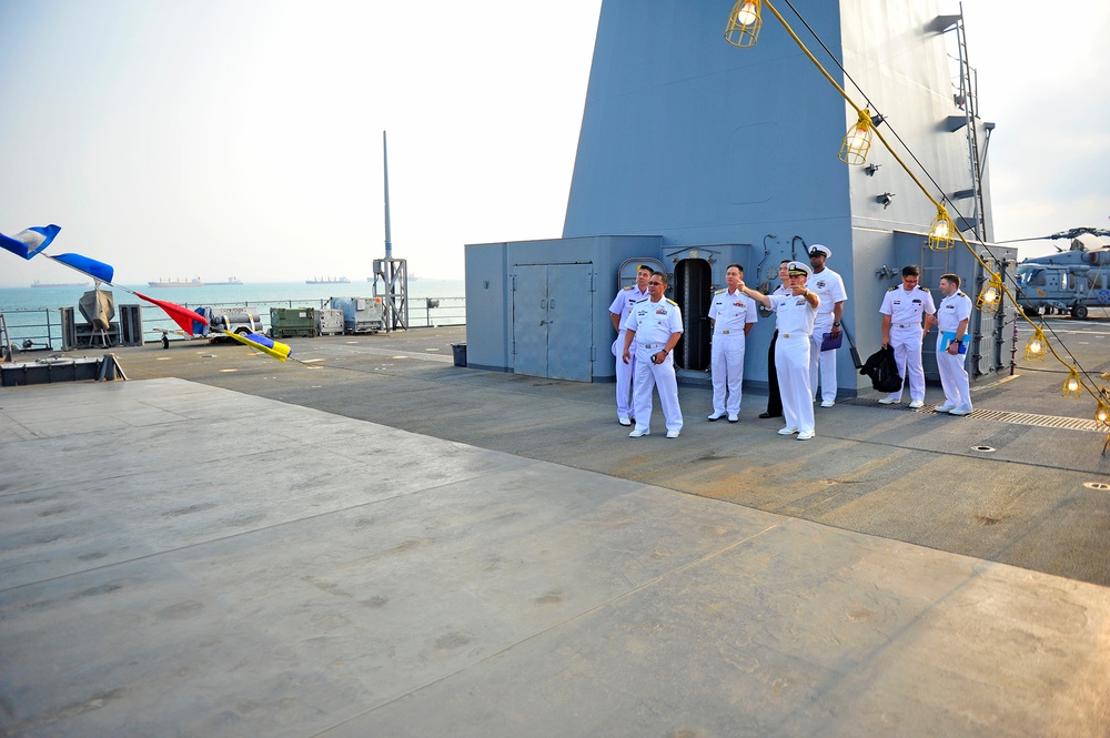 USS Blue Ridge operations in Singapore