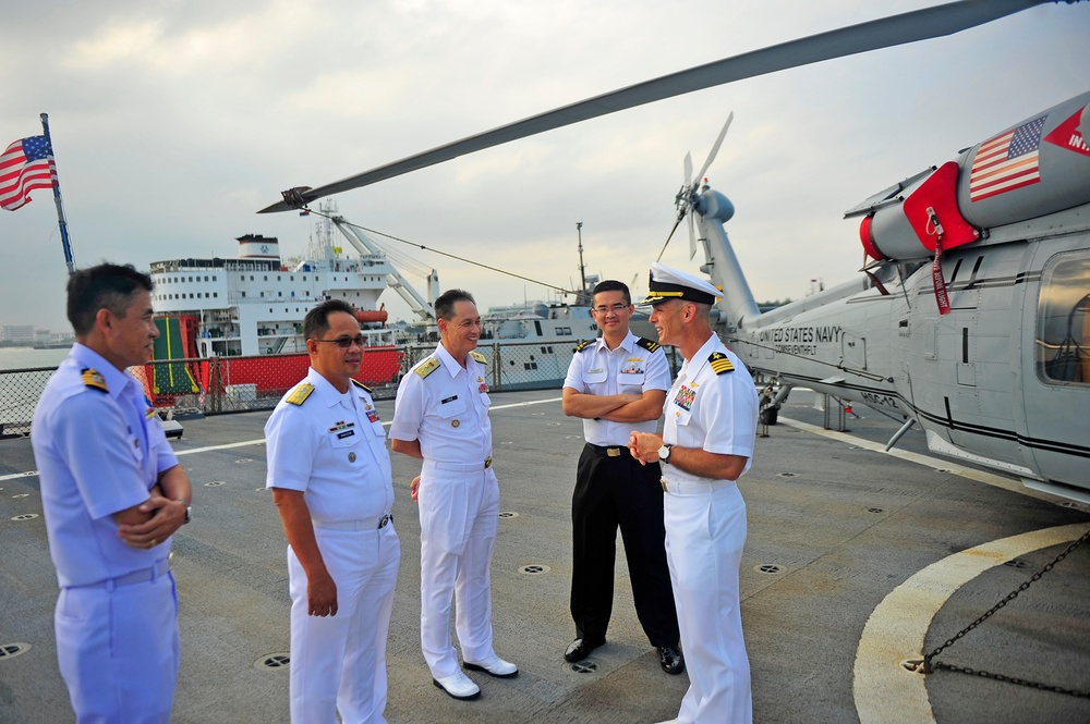 USS Blue Ridge operations in Singapore