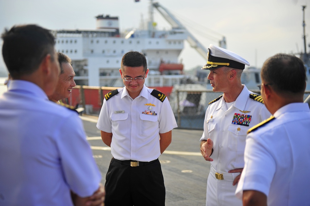 USS Blue Ridge operations in Singapore