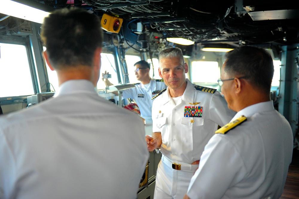 USS Blue Ridge operations in Singapore