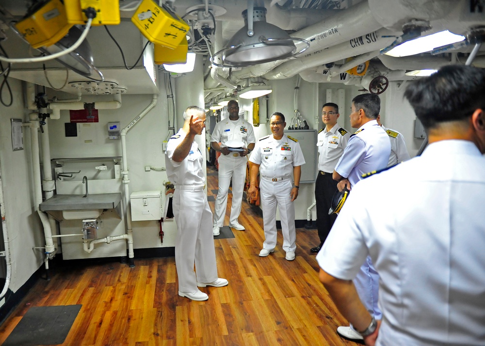 USS Blue Ridge operations in Singapore