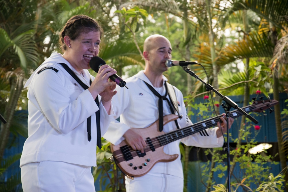 US 7th Fleet Band performs in Singapore