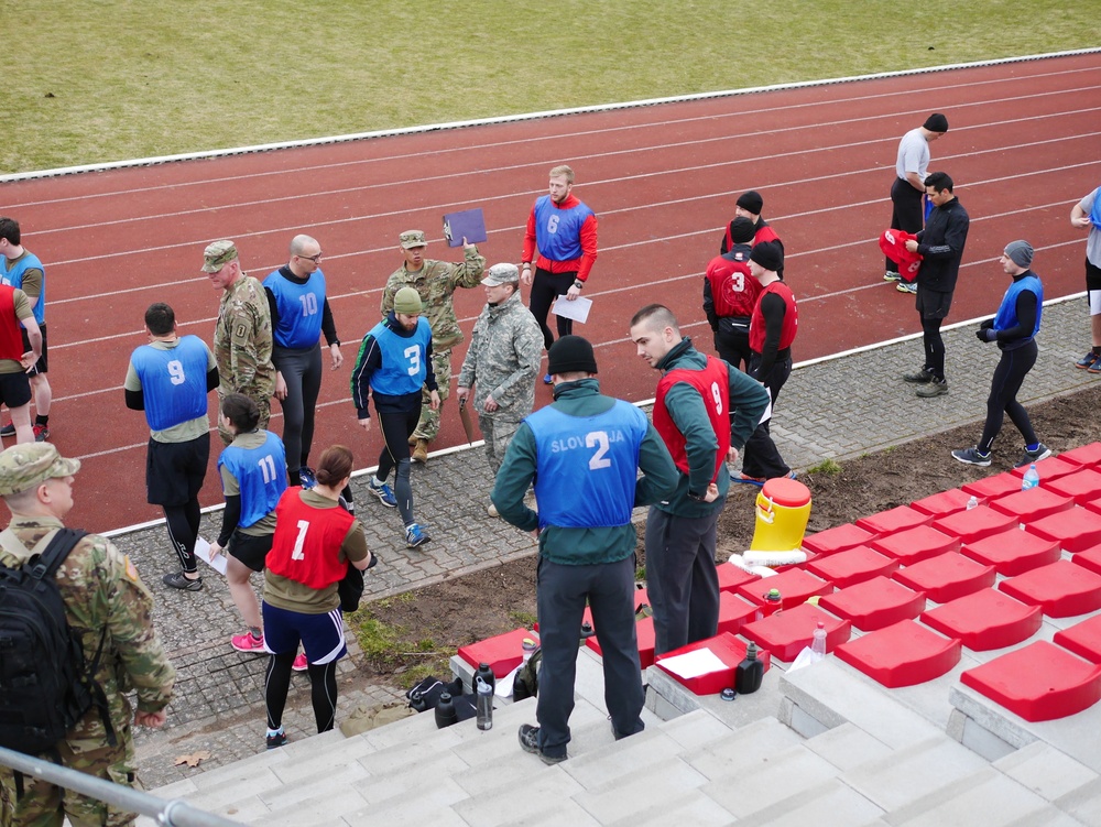 Candidates from allied nations undergo Army physical fitness test