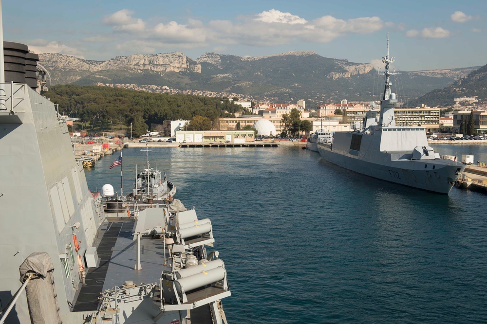 USS Porter departs Toulon, France