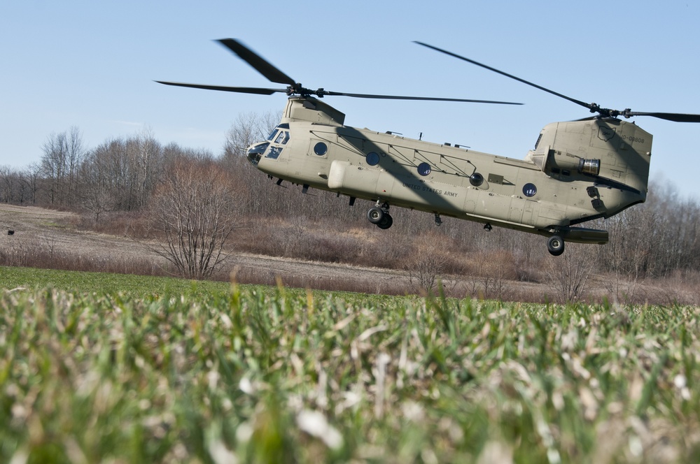 CH-47 Chinook sling load at 179th Airlift Wing