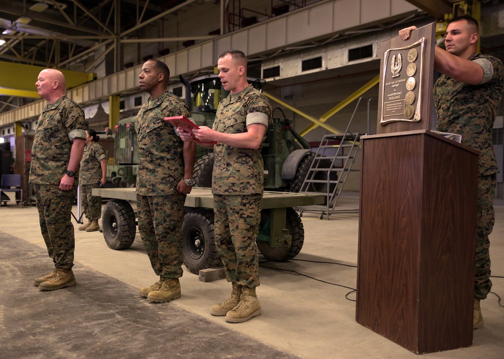 2nd Maintenance Battalion receives Secretary of Defense Maintenance Award