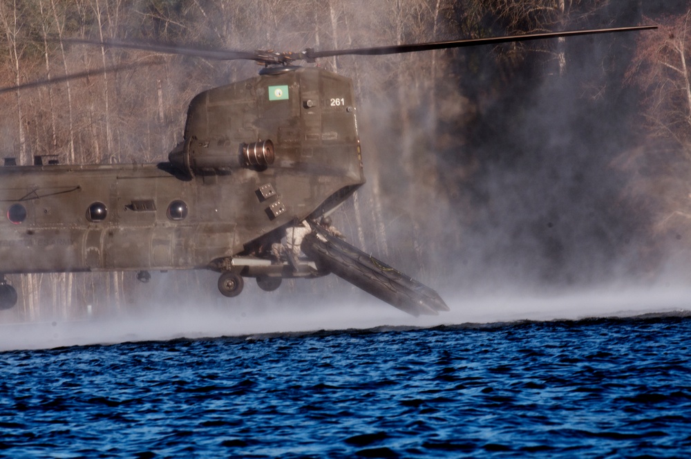 Boat drop over American Lake