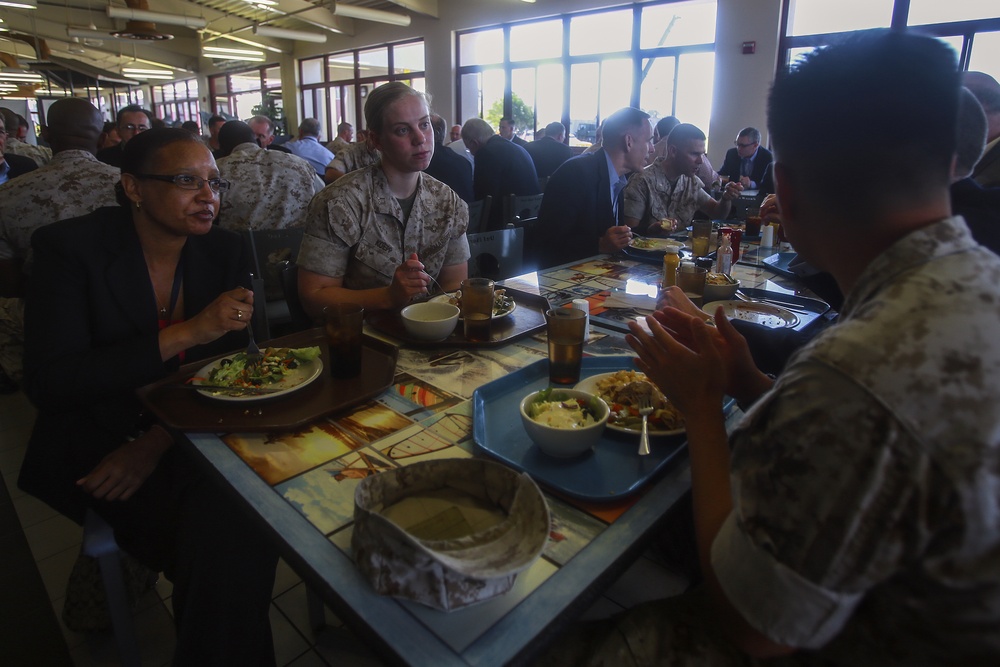 Defense officials get a taste of the Marine Corps
