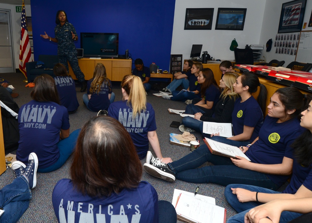 Mentoring session at Navy Recruiting Station Santa Ana