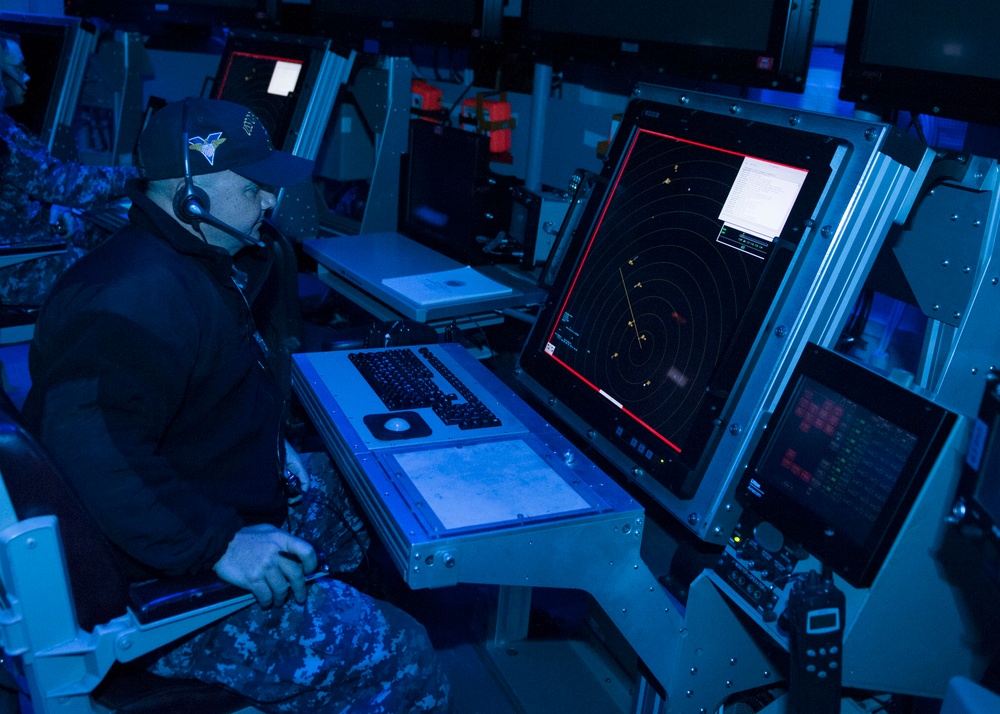 USS Carl Vinson air traffic control center