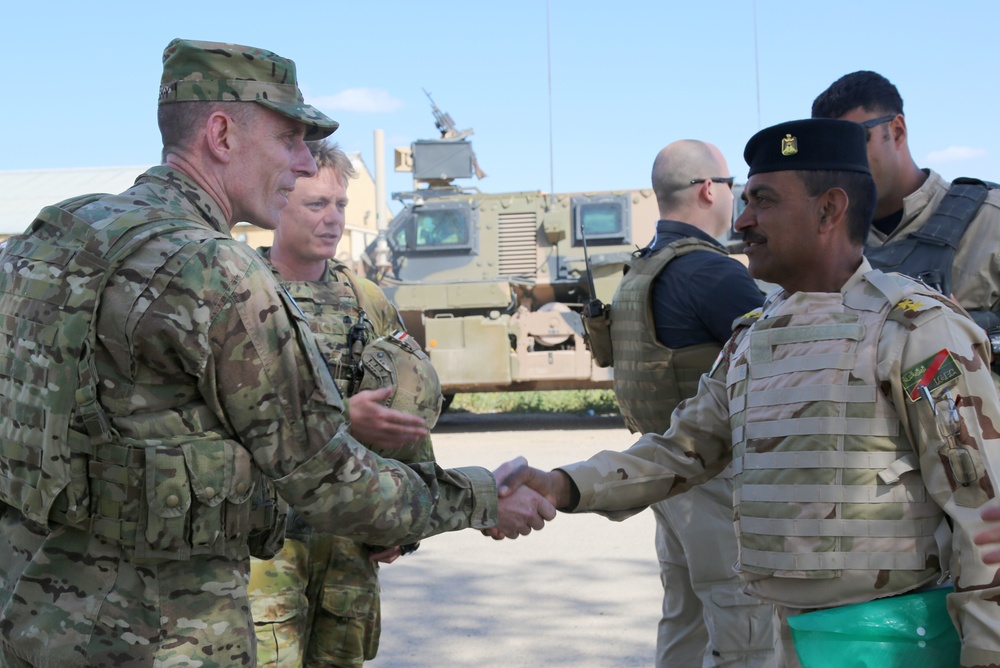 Maj. Gen. Volesky, Command Sgt. Maj. Nowak visit Camp Taji