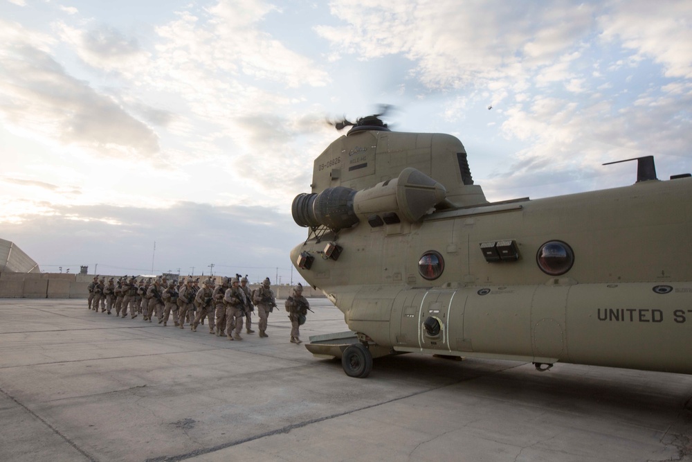 US Marines with Task Force Spartan, 26th Marine Expeditionary Unit deploy, disrupt enemy movement