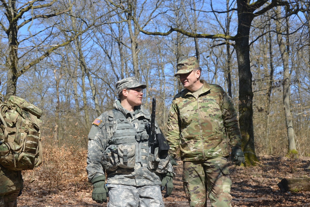 USAREUR EFMB 2016 Members of the local Fire Department, Red Cross and Authorities visit the EFMB Site. The visit was coordinated by the USAG Rheinland-Palz Public Affairs Office