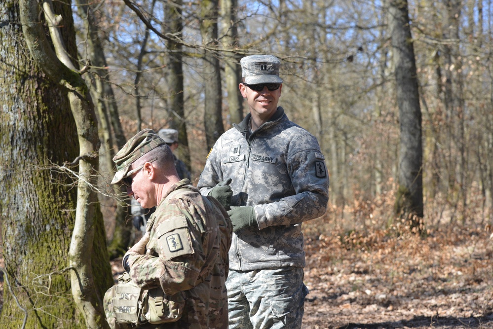 USAREUR EFMB 2016 Members of the local Fire Department, Red Cross and Authorities visit the EFMB Site. The visit was coordinated by the USAG Rheinland-Palz Public Affairs Office