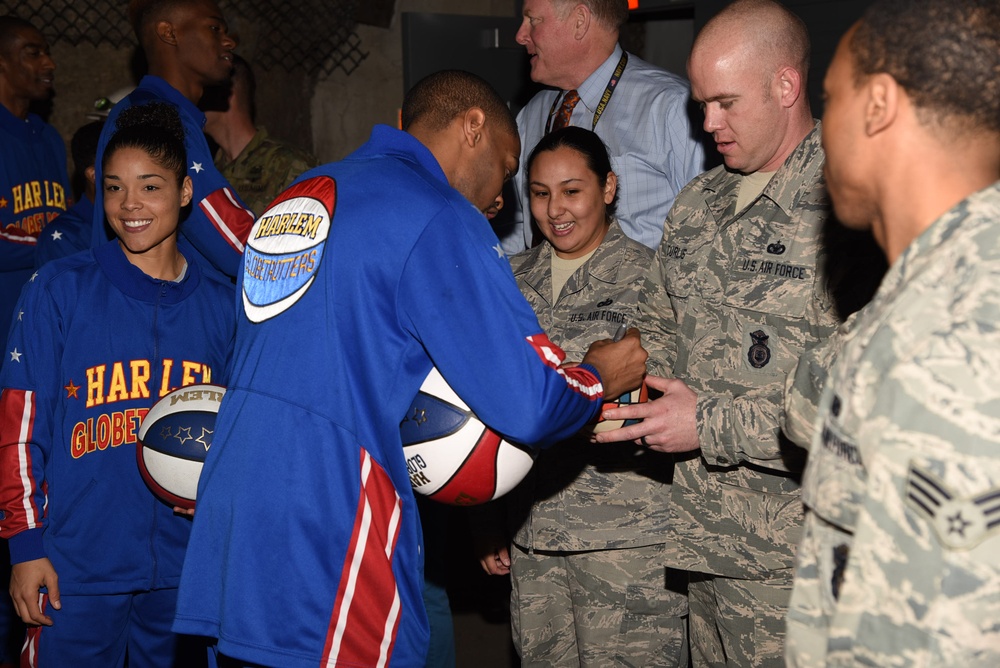 Harlem Globetrotters visit Cheyenne Mountain Air Force Station