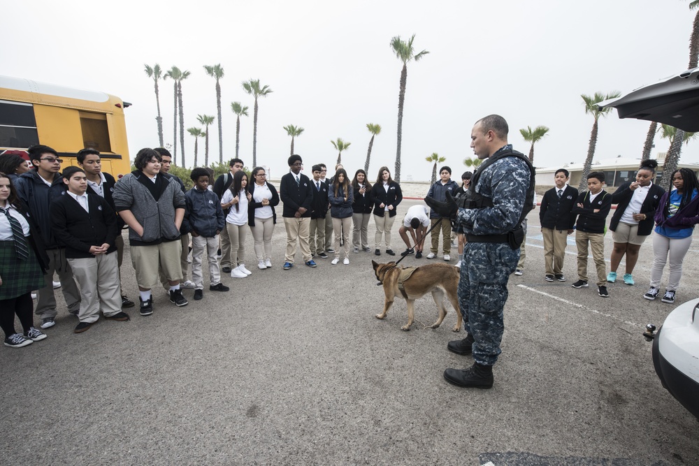 Naval Base Coronado hosts e3 Civic High for Job Shadow Day