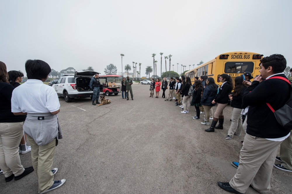 Naval Base Coronado hosts e3 Civic High for Job Shadow Day