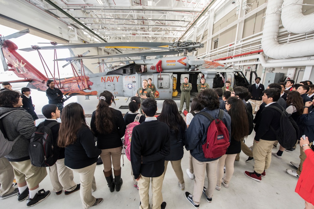 Naval Base Coronado hosts e3 Civic High for Job Shadow Day