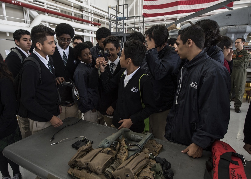 Naval Base Coronado hosts e3 Civic High for Job Shadow Day