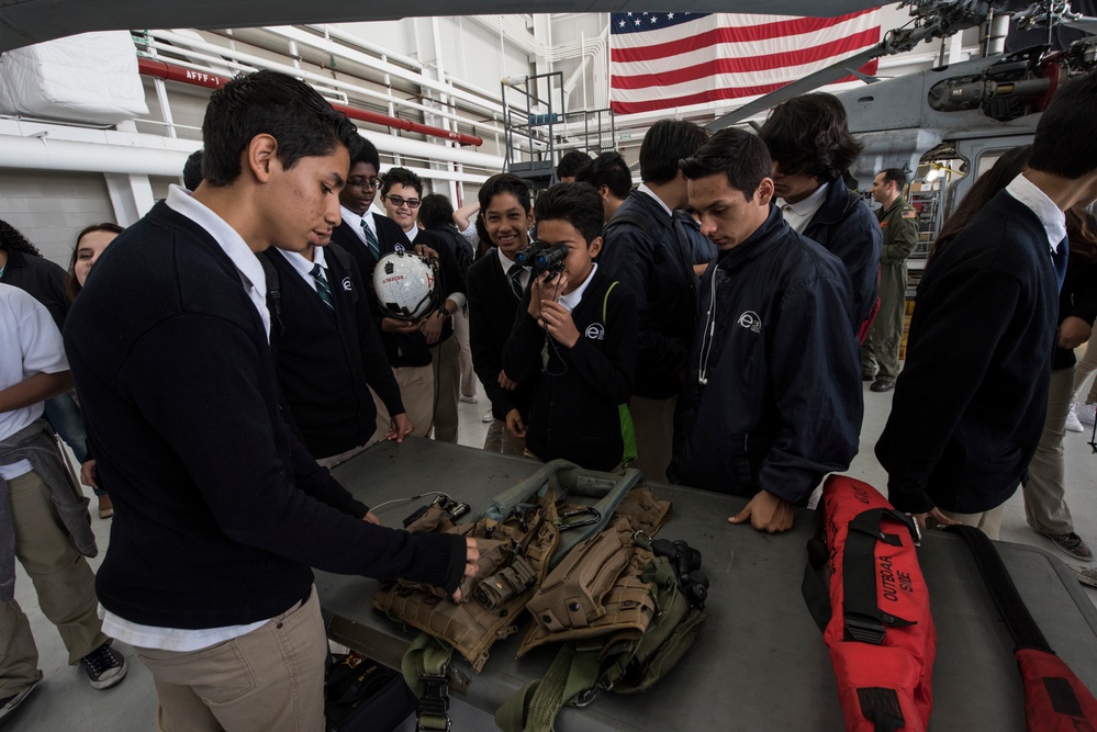 Naval Base Coronado Hosts e3 Civic High for Job Shadow Day