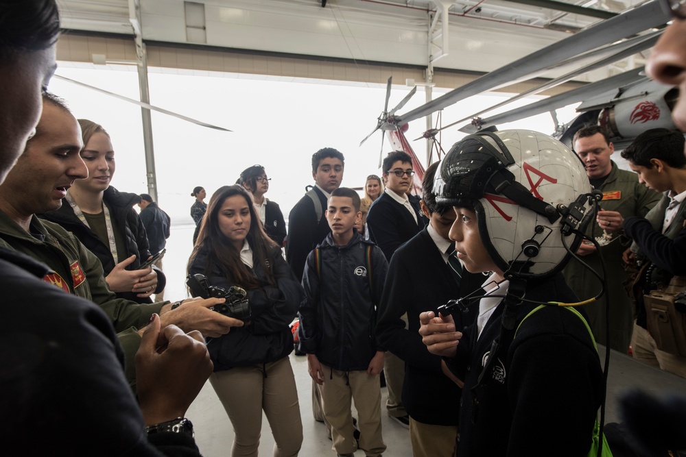 Naval Base Coronado Hosts e3 Civic High for Job Shadow Day