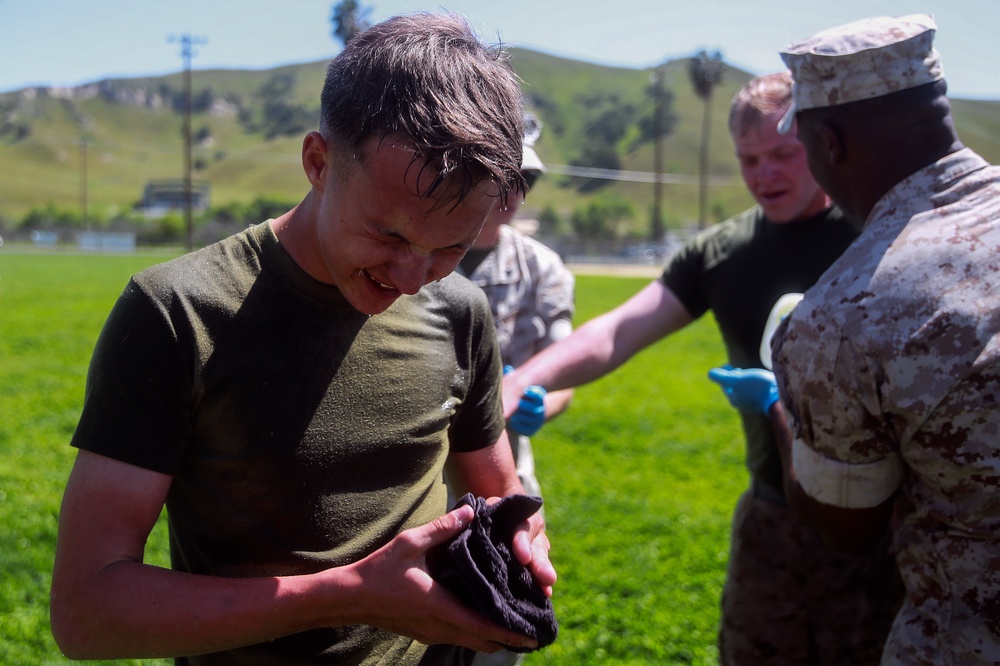 Marines face down OC spray