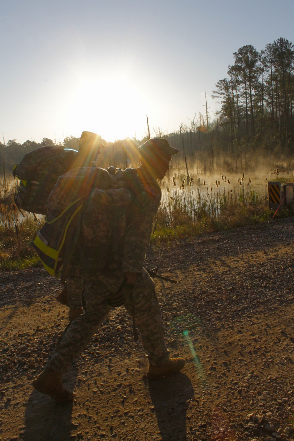 Ruck march at dawn