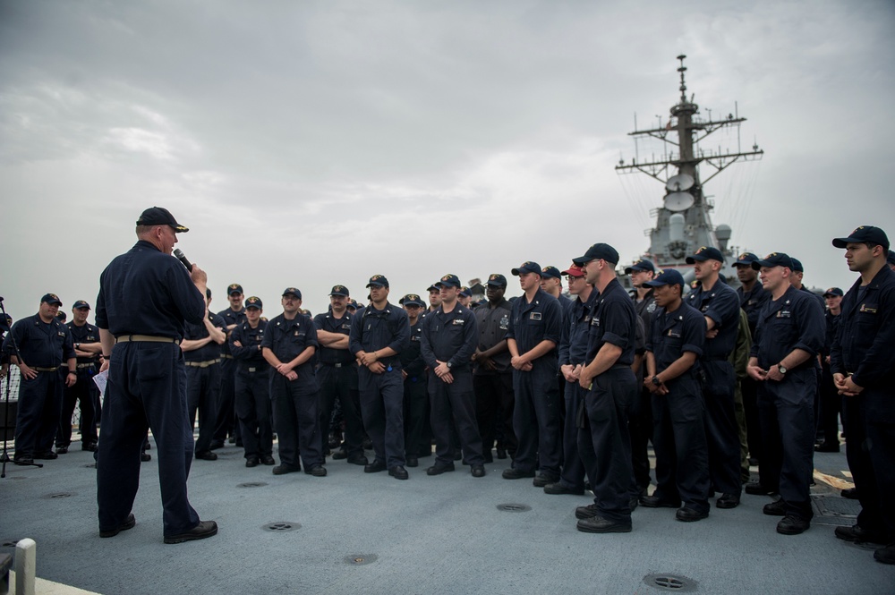 USS Gonzalez all hands call