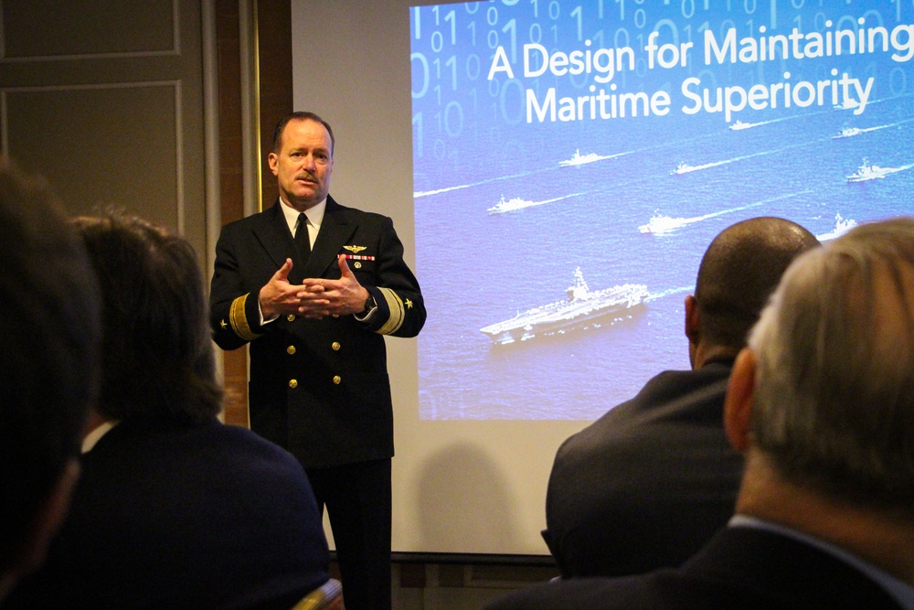 Navy director of air warfare speaks at Navy League Breakfast