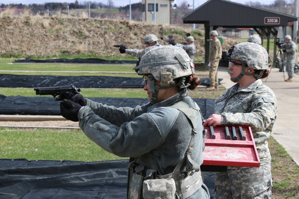 Weapons qualification during 2016 Iowa Best Warrior Competition