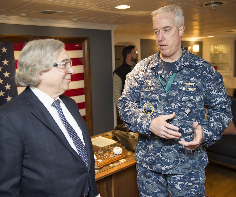 Secretary Moniz of U.S. Department of Energy Tours CVN 78