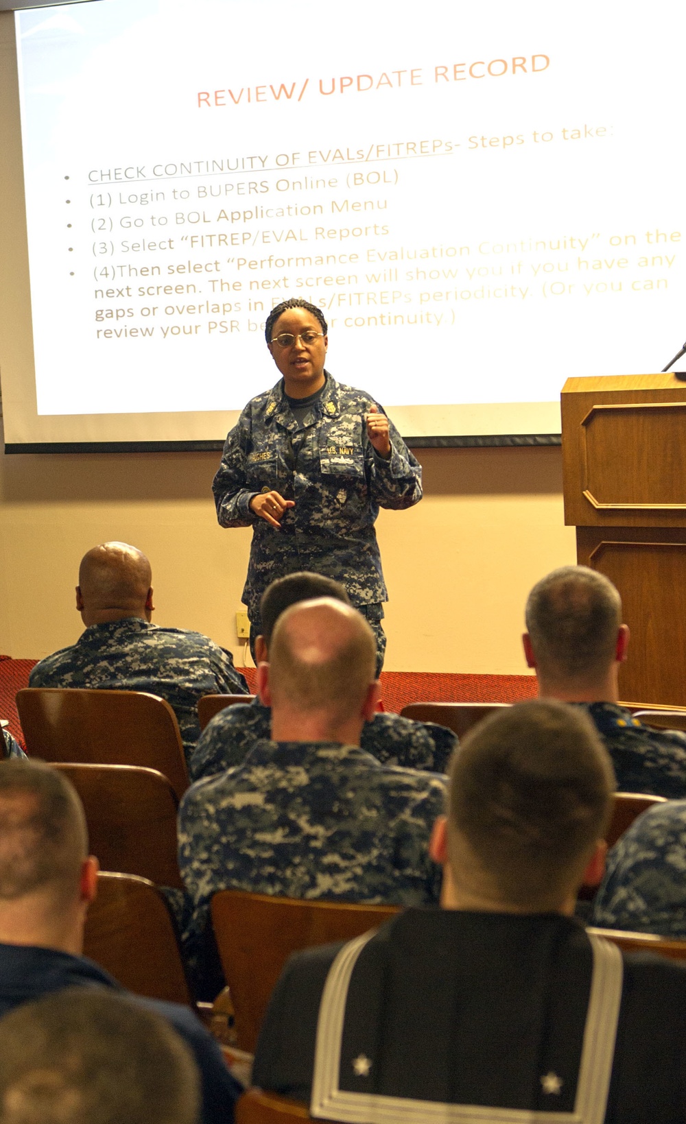 CVN 78 Sailors Hold CPO 365 Training at Apprenticeship Hall