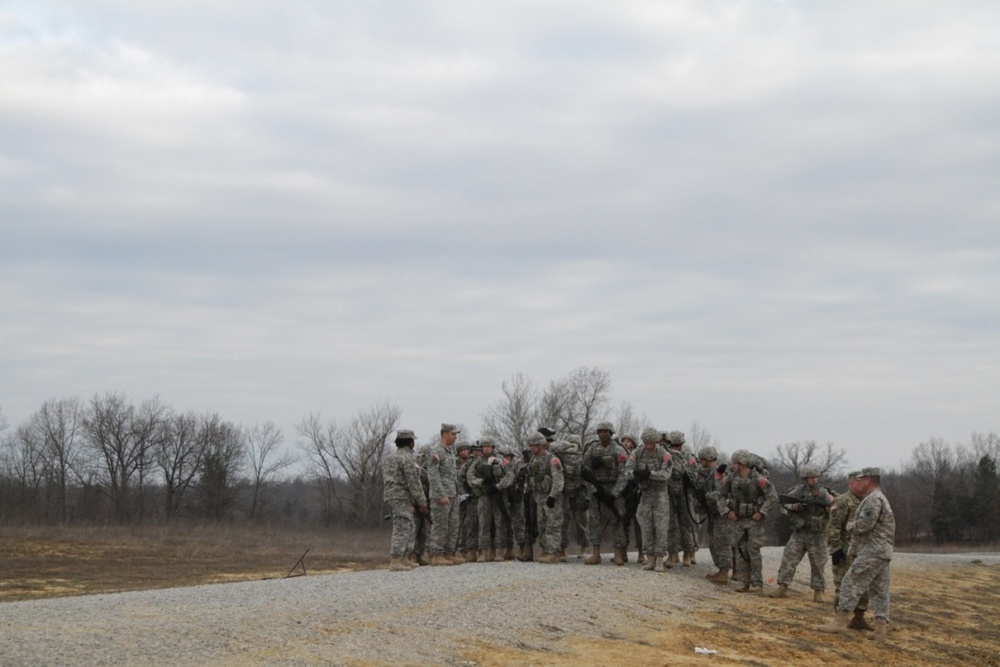 Soldiers begin Ruck March event at Best Warrior Competition